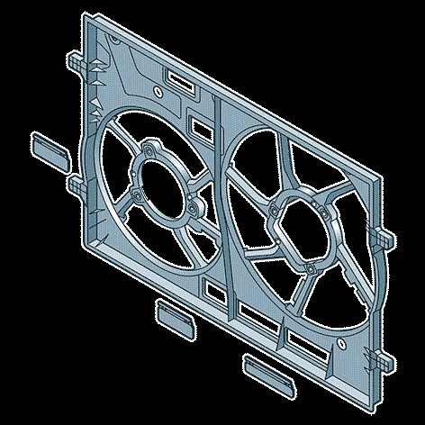 Вентилятор, система охолодження двигуна, Vw 3Q0121205B