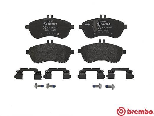 Комплект гальмівних накладок, дискове гальмо, Brembo P50067