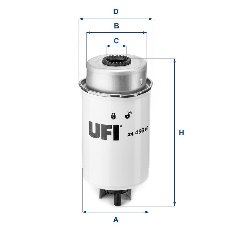 Фільтр палива, Ufi 24.456.00