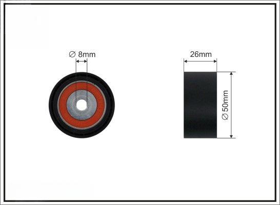 Відвідний/напрямний ролик, поліклиновий ремінь, Caffaro 500448