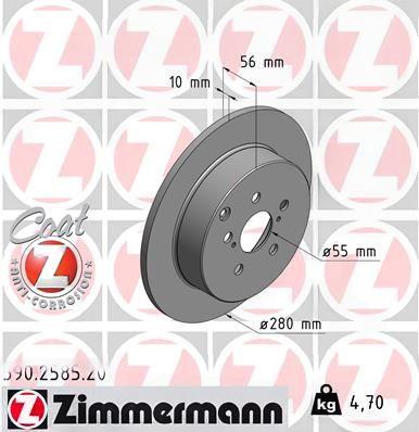 Гальмівний диск, Zimmermann 590.2585.20