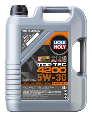 Моторна олива, 5л, TOP TEC 4200 5W-30 масло моторне синтетичне (VW 504 00/507 00, BMW LL-04), Liqui Moly 8973