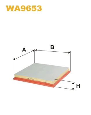 Повітряний фільтр, фільтрувальний елемент, Wix Filters WA9653