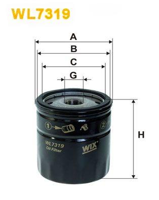 Оливний фільтр, Wix Filters WL7319