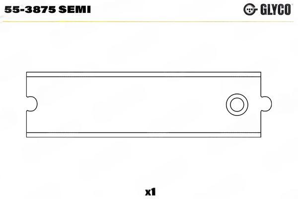 Втулка підшипника, шатун, Glyco 55-3875SEMI