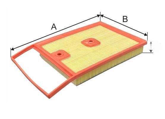 Повітряний фільтр, фільтрувальний елемент, Skoda Fabia/Rapid 1.4 TDI 14-, Mfilter K7136