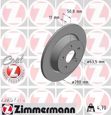 Гальмівний диск, Zimmermann 250.5707.20