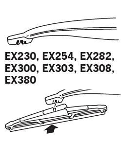 Щітка двірника, Renault Espace V, Nissan Qashqai, Kia Picanto (EX308B) TRICO, Trico EX308