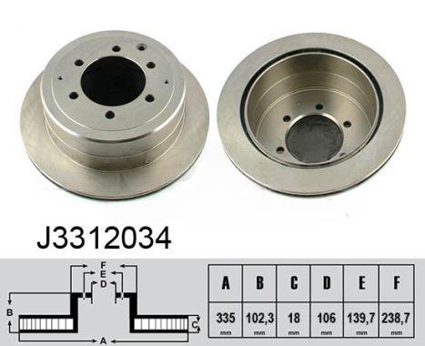 Гальмівний диск, Nipparts J3312034