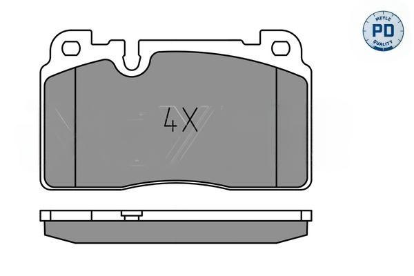 Комплект гальмівних накладок, дискове гальмо, Meyle 0252564317/PD