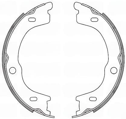 Комплект гальмівних колодок, стоянкове гальмо, Remsa 4672.00