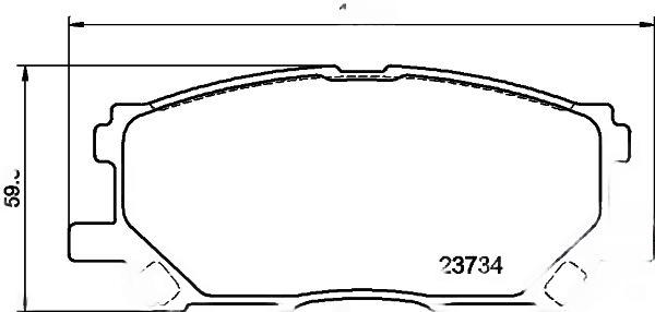 Комплект гальмівних накладок, дискове гальмо, Hella Pagid 8DB355010-071