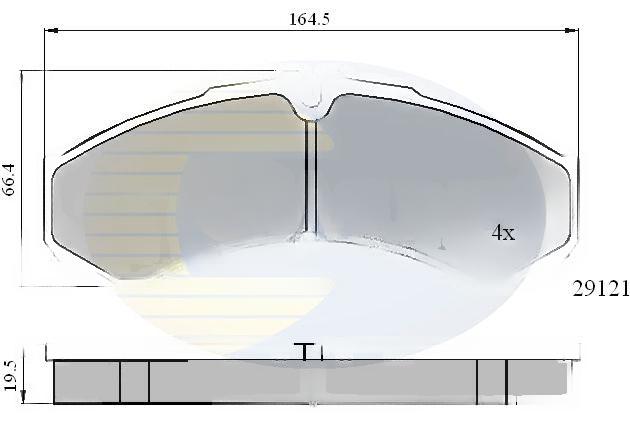 Комплект гальмівних накладок, дискове гальмо, Comline CBP0931