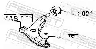 Опора, важіль підвіски, Febest MAB-070