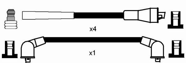 Комплект проводів високої напруги, Ngk RCFD824