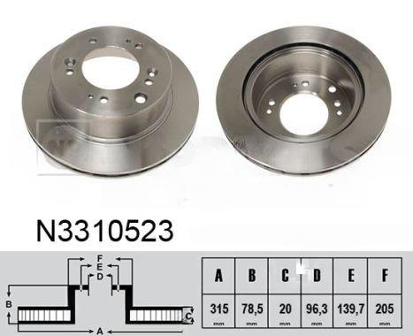 Гальмівний диск, Nipparts N3310523
