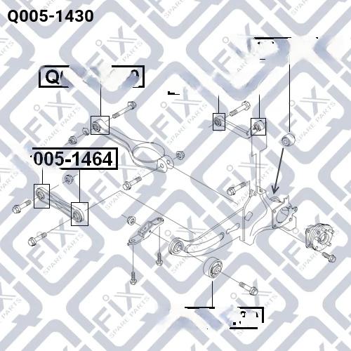 Сайлентблок заднього поздовжнього важеля, Q-Fix Q005-1430