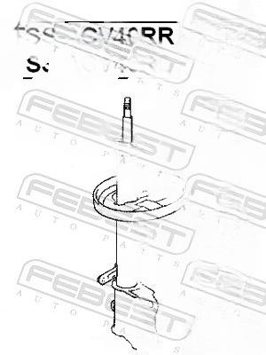 Опора, амортизатор, задня вісь ліворуч, TOYOTA CAMRY задн., Febest TSS-ACV40RL