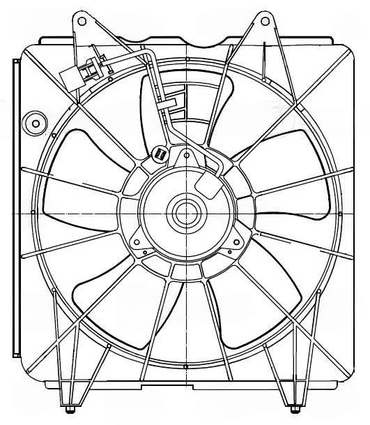 Вентилятор, конденсатор кондиціонера, Honda CR-V III (06-) 2.0i/2.4i (LFAC 2320) Luzar, Luzar LFAC2320