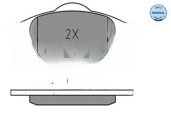 Комплект гальмівних накладок, дискове гальмо, Meyle 0252324818