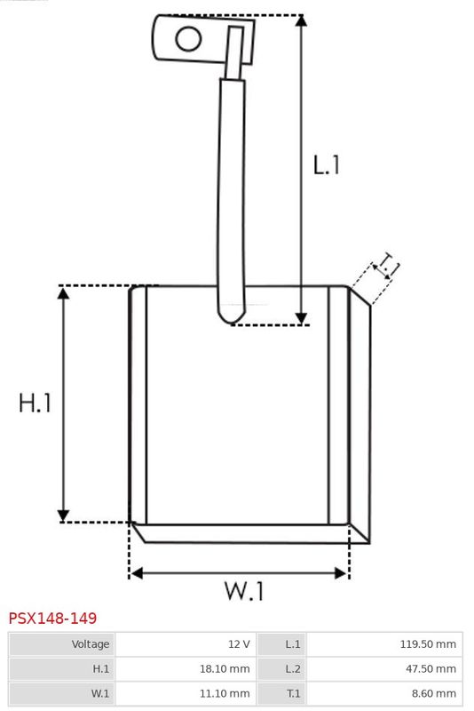 Вугільна щітка, стартер, Auto Starter PSX148-149