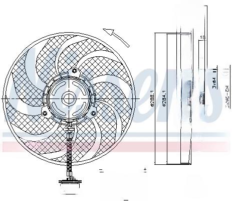 Вентилятор, система охолодження двигуна, Nissens 85541