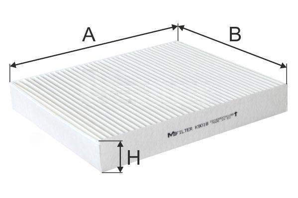 Фільтр, повітря у салоні, Mfilter K9018