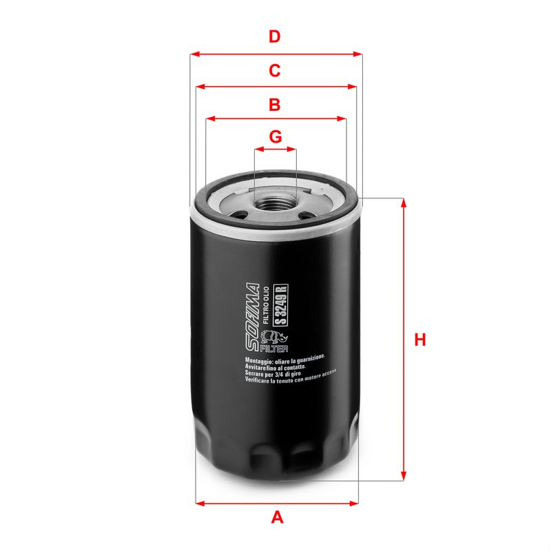 Оливний фільтр, Sofima S3249R