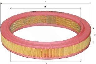 Повітряний фільтр, фільтрувальний елемент, Ford Sierra 1.6/2.0 -93, Mfilter A120