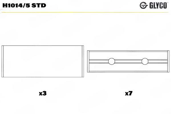 Підшипник колінчатого вала, Glyco H1014/5STD
