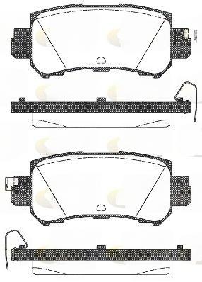 Комплект гальмівних накладок, дискове гальмо, Roadhouse 21507.00