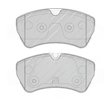 Комплект гальмівних накладок, дискове гальмо, Ferodo FVR5076