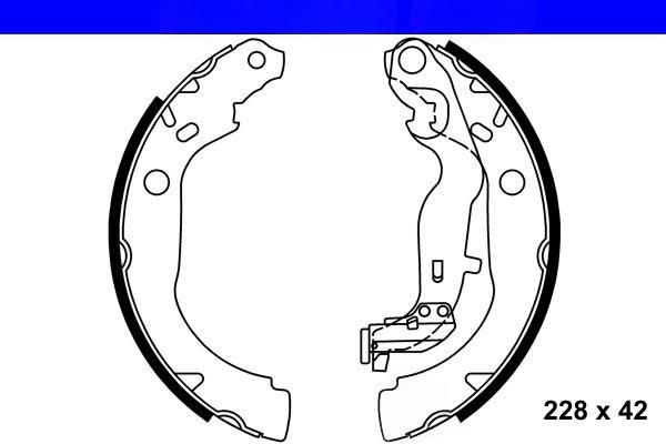 Комплект гальмівних колодок, Ate 03.0137-0507.2