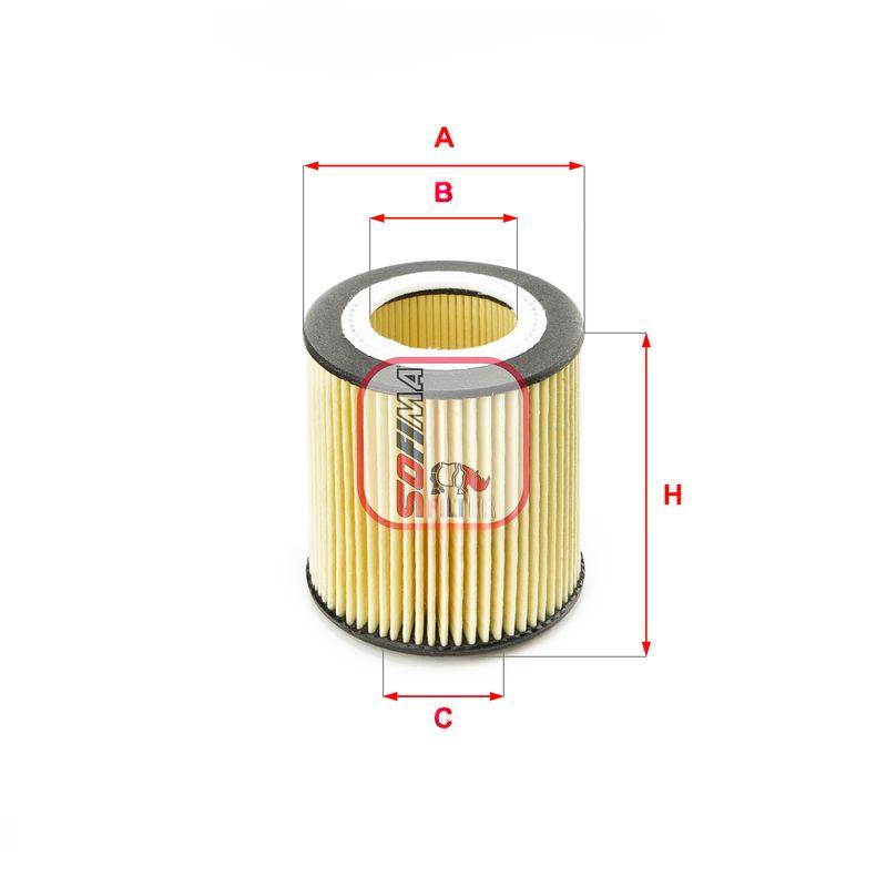 Оливний фільтр, фільтрувальний елемент, BMW "3,0 "09>>, Sofima S5058PE