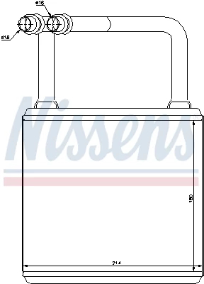 Теплообмінник, система опалення салону, Nissens 72029