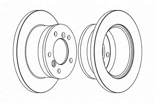 Гальмівний диск, повн., 272мм, кількість отворів 5, Sprinter 308-316 96-06 (16mm), Ferodo FCR229A