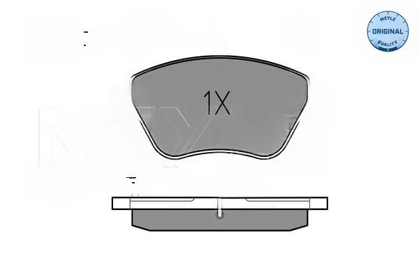 Комплект гальмівних накладок, дискове гальмо, Meyle 0252370517/W