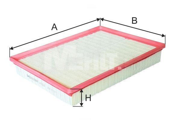 Повітряний фільтр, фільтрувальний елемент, OPEL VECTRA C 1.6/1.8 МОТ. Z16XE/Z18XE 03/02-, Mfilter K753
