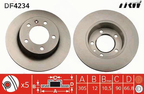 Гальмівний диск, Trw DF4234