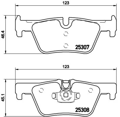 Комплект гальмівних накладок, дискове гальмо, Brembo P06071X