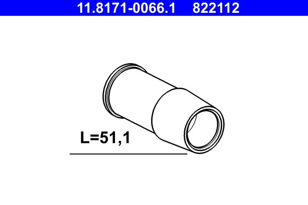 Напрямна втулка, гальмівний супорт, Ate 11.8171-0066.1