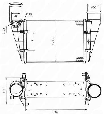 Охолоджувач наддувального повітря, Audi A4/A6 VW Passat 1.8T/1.9TDI 95-05, Nrf 30127A