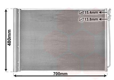 Конденсатор, система кондиціонування повітря, BMW F07/F10/F01 5/7 10-, Van Wezel 06005370