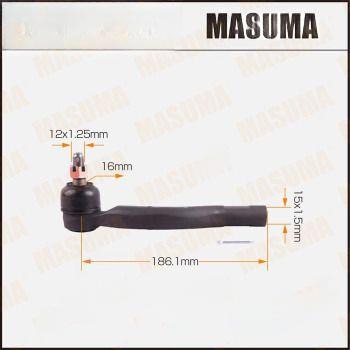 Наконечник, поперечна кермова тяга, спереду, TOYOTA AURIS/COROLLA/06- прав., Masuma ME9807R