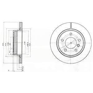 Гальмівний диск, Delphi BG3041C