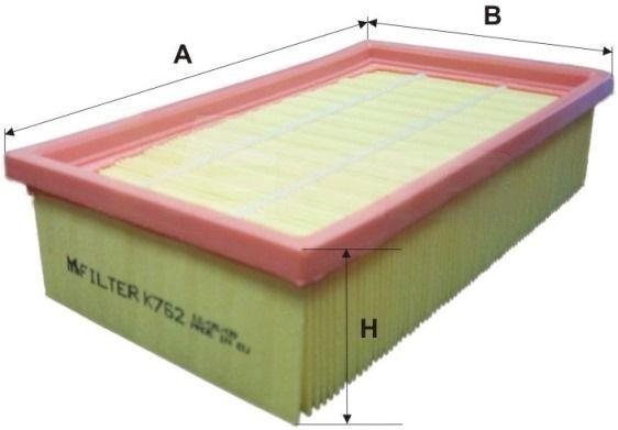 Повітряний фільтр, фільтрувальний елемент, RENAULT CLIO II, III, MODUS, NISSAN MICRA III, 1.5D- 2.0, 04-, Mfilter K762