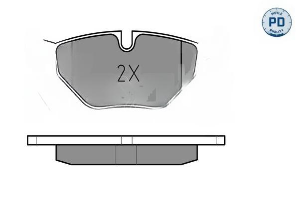 Комплект гальмівних накладок, дискове гальмо, Meyle 0252169117PD