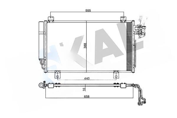 Конденсатор, система кондиціонування повітря, Kale Oto Radyatör 345495