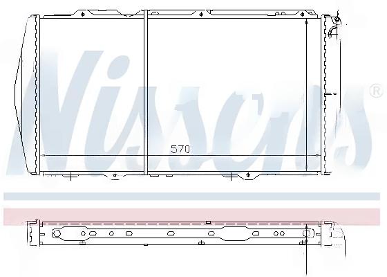 Радіатор, система охолодження двигуна, AUDI 100 (C2) (76-), Nissens 604551