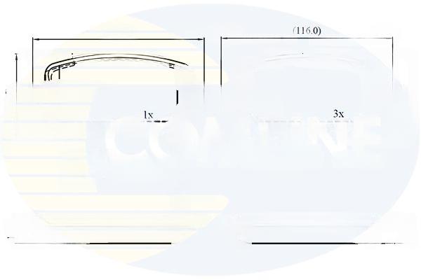 Комплект гальмівних накладок, дискове гальмо, з вбудованим датчиком зносу, Comline CBP11313